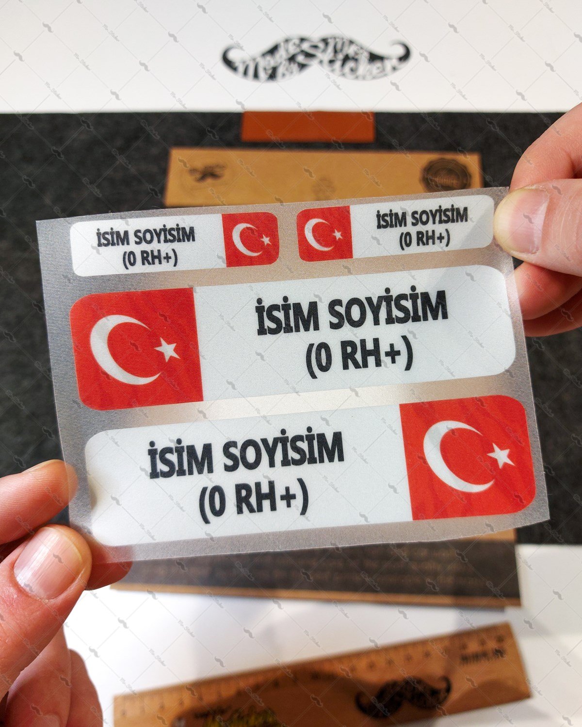 BT10 İsme Özel Kan Grubu Etiket Seti
