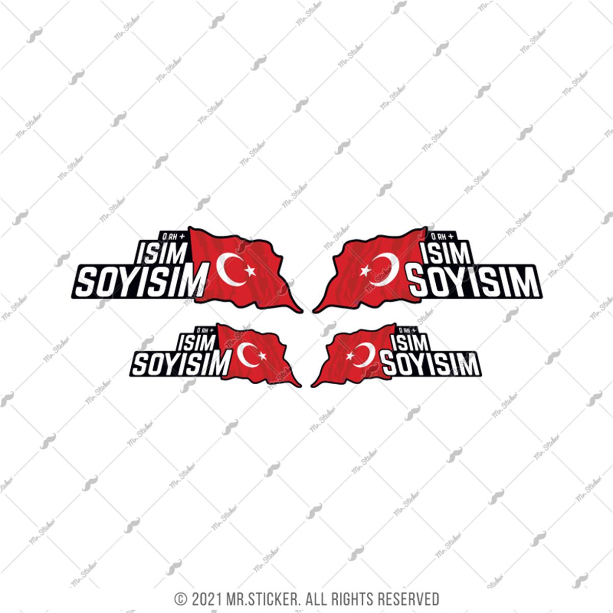 BT80 Ozel Seri Isme Ozel Reflektif Kan Grubu Etiket Seti
