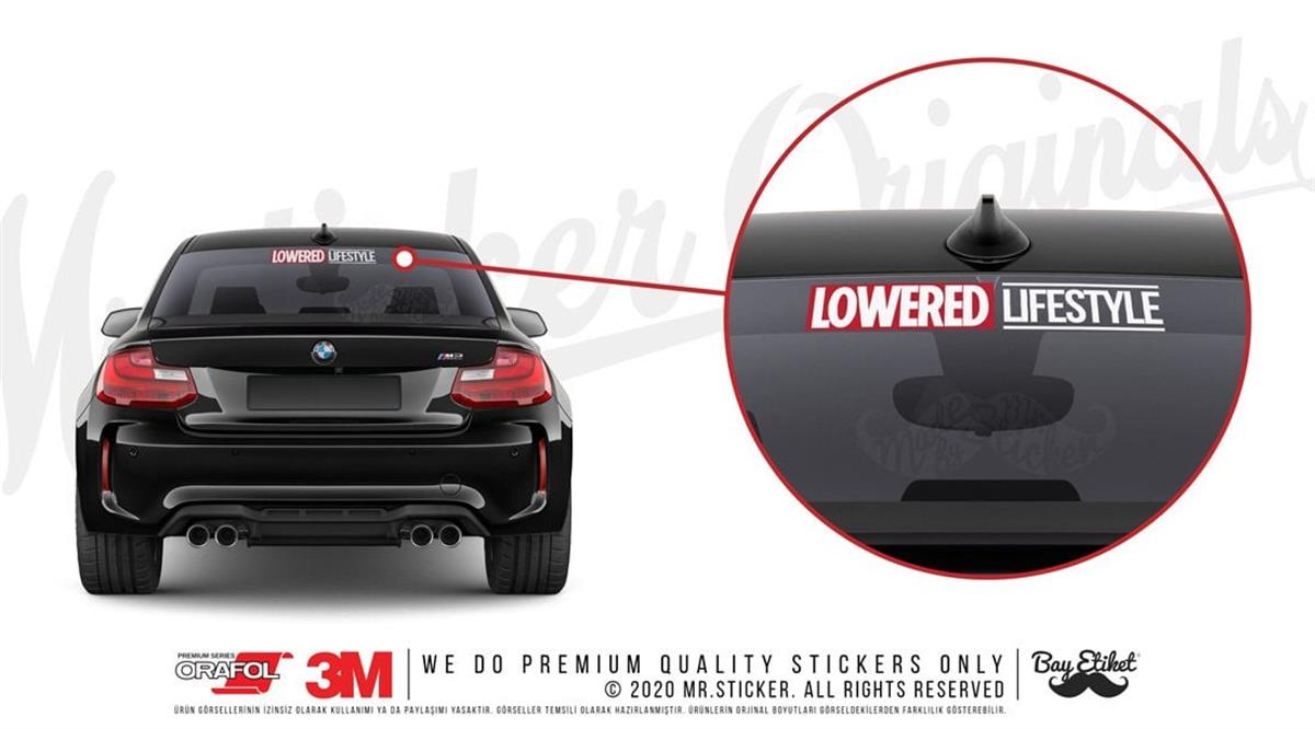 CAR27 Alcaltilmis Hayat Stili (Lowered Lifestyle) Yazili Etiket