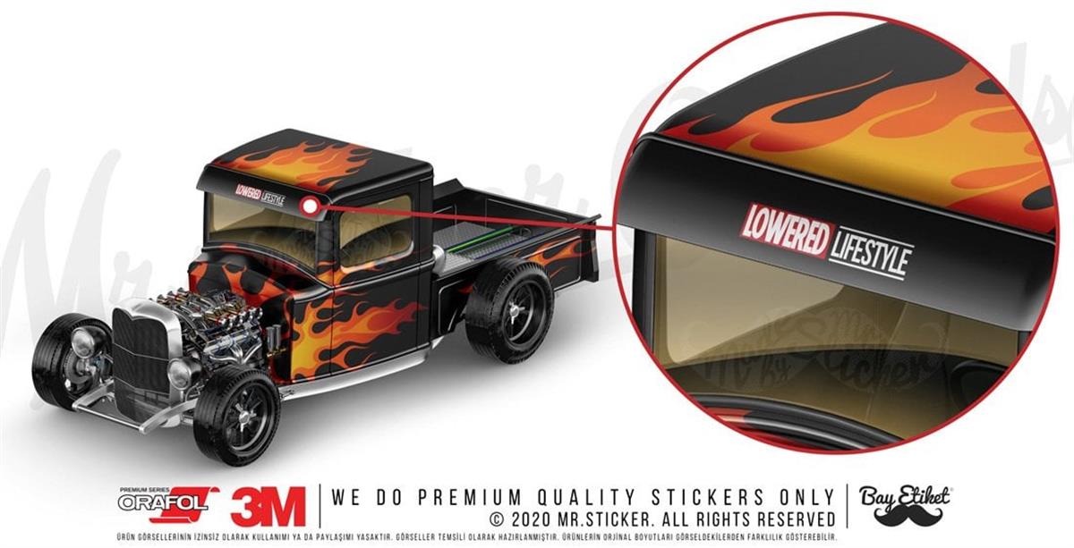 CAR27 Alcaltilmis Hayat Stili (Lowered Lifestyle) Yazili Etiket
