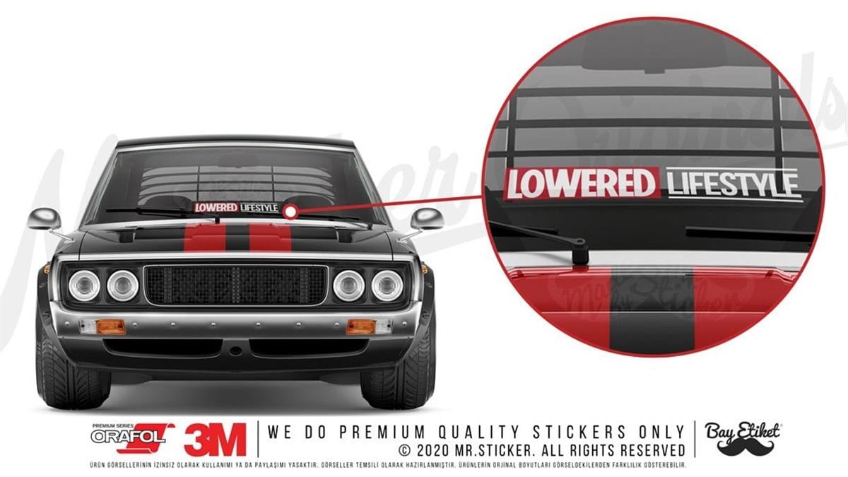 CAR27 Alcaltilmis Hayat Stili (Lowered Lifestyle) Yazili Etiket