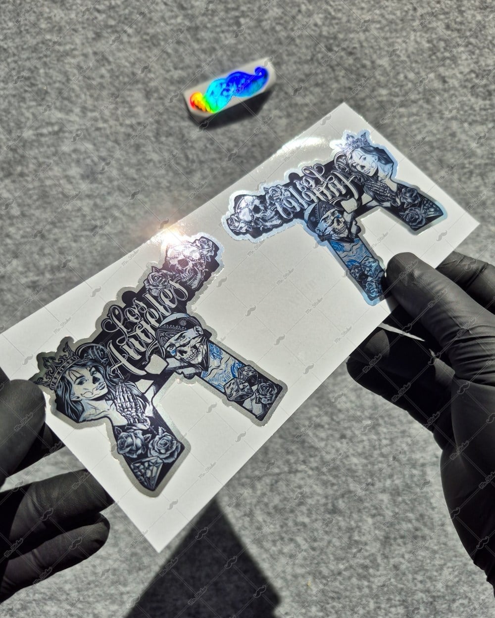 CHR16 Krom Seri Gengsta Motifli Uzi Etiketi