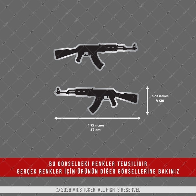 CHR18 Krom Seri Tüfek Etiketi İkili Set
