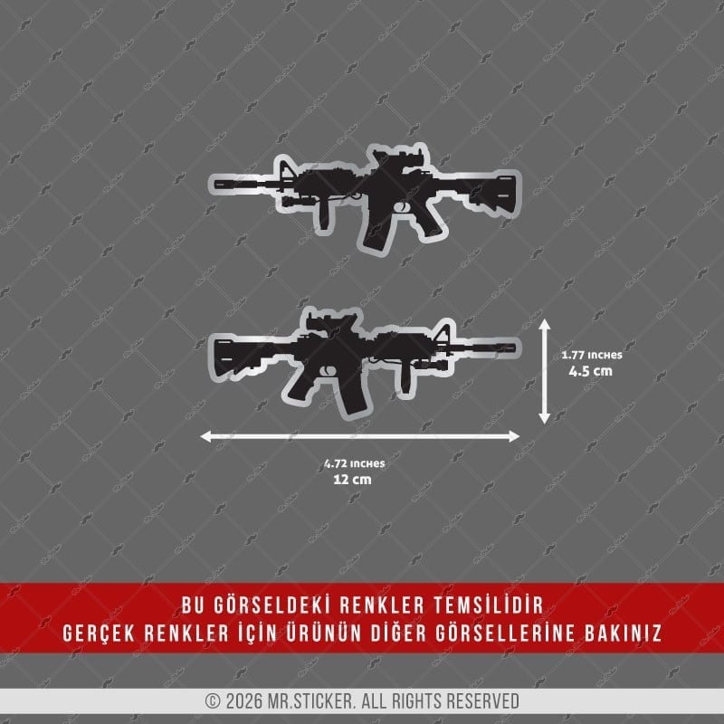 CHR19 Krom Seri Tüfek Etiketi İkili Set
