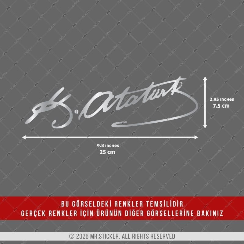 CHR4 Krom Seri Kemal Atatürk İmza Etiketi