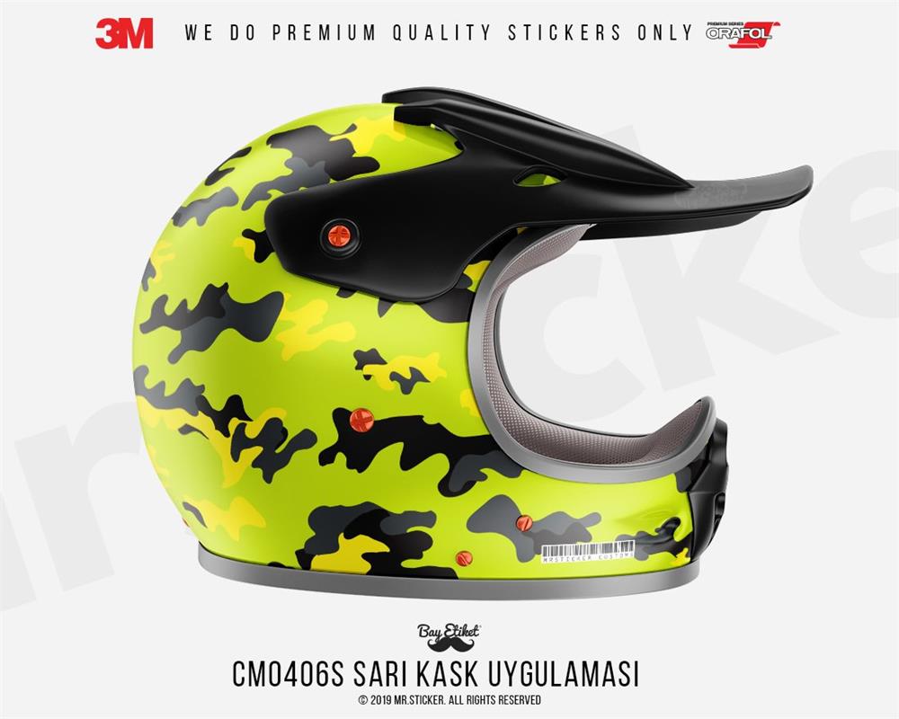 CMO406S - Kask Kaplamaya Uygun 34 Parca Kucuk Boy Kamuflaj Seti