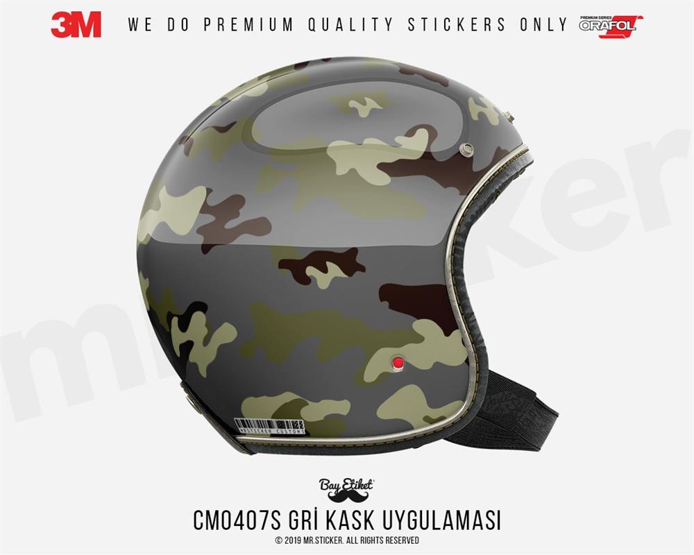 CMO407S - Kask Kaplamaya Uygun 34 Parca Kucuk Boy Kamuflaj Seti