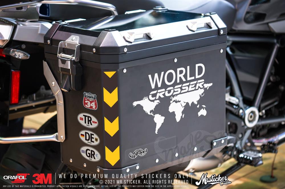 CSE19S İkili Set - Reflektif World Crosser (Dunyayi Gezen) Yazili Etiket