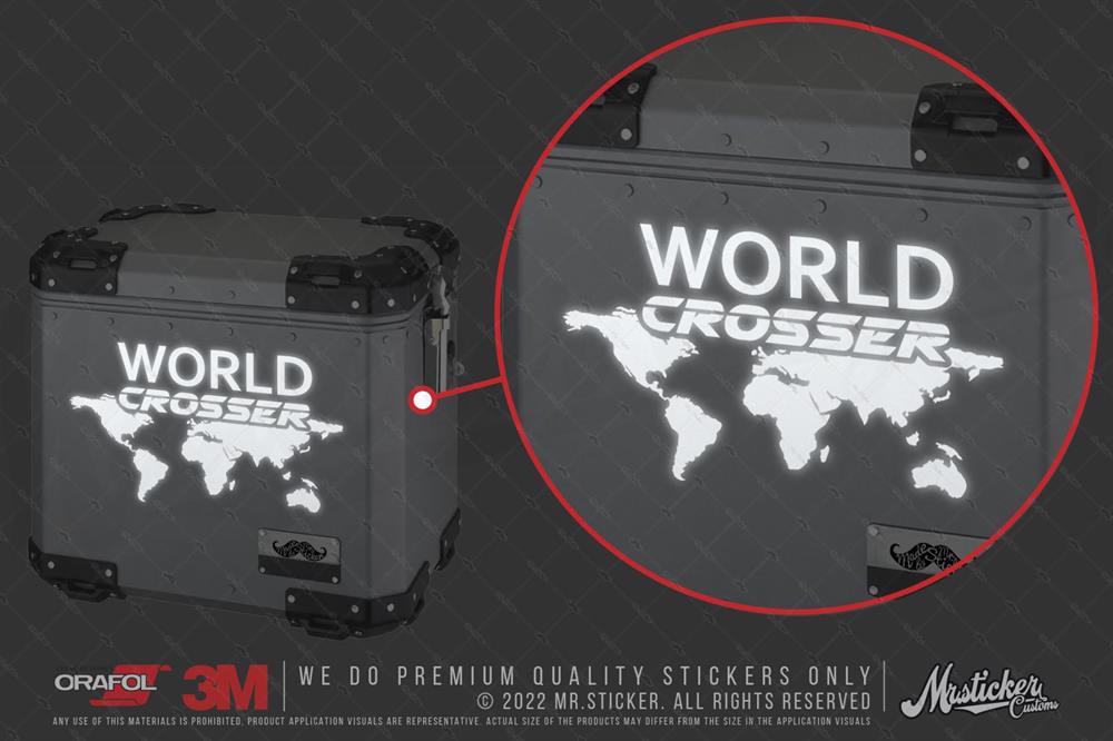 CSE19S İkili Set - Reflektif World Crosser (Dunyayi Gezen) Yazili Etiket