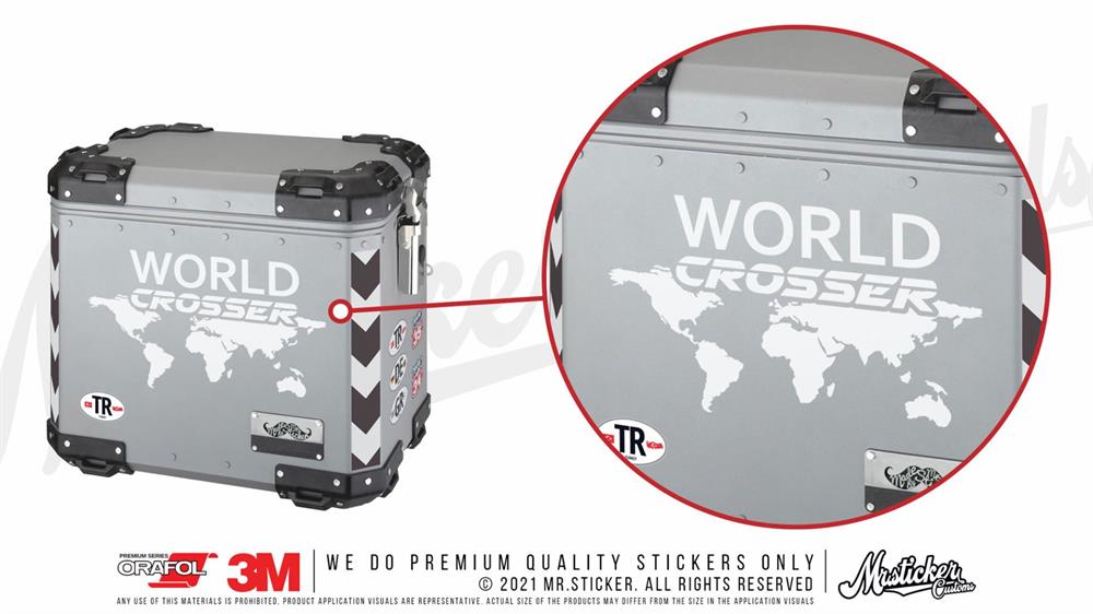 CSE19S İkili Set - Reflektif World Crosser (Dunyayi Gezen) Yazili Etiket