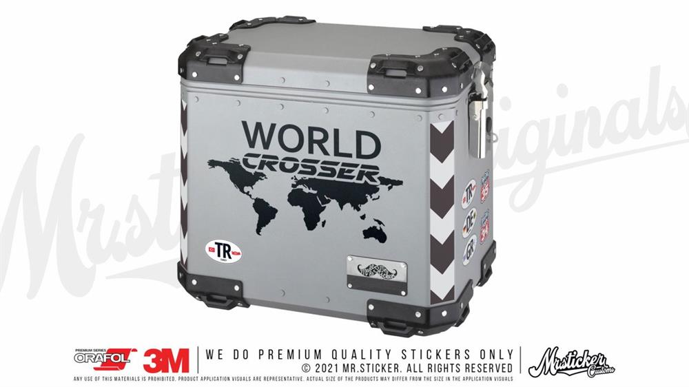 CSE1S İkili Set - World Crosser (Dunyayi Gezen) Yazili Etiket - Mat Siyah