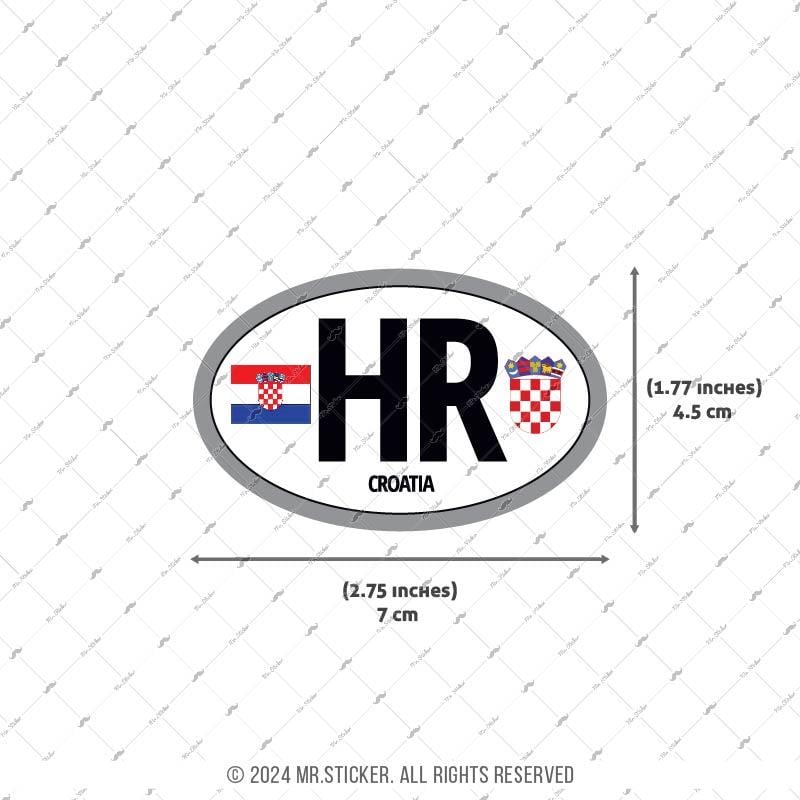 CSE34 Hirvatistan (HR) Reflektif Ulke Etiketi
