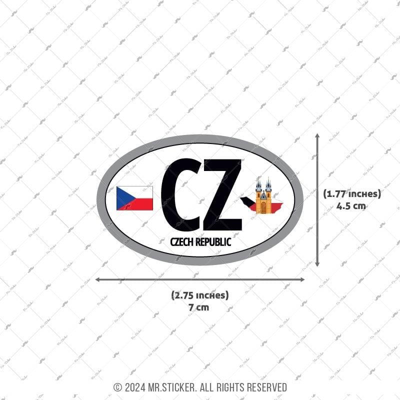 CSE40 Cek Cumhuriyeti (CZ) Reflektif Ulke Etiketi