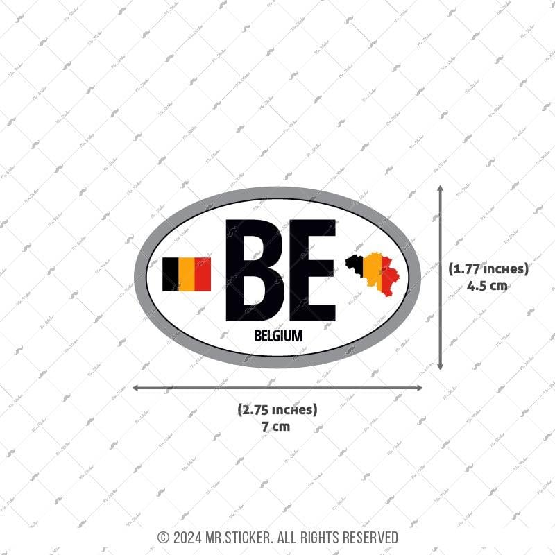 CSE42 Belcika (BE) Reflektif Ulke Etiketi