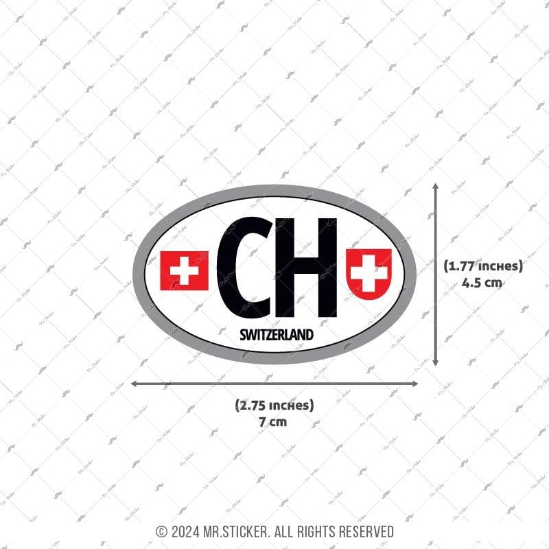 CSE44 Isvicre (CH) Reflektif Ulke Etiketi