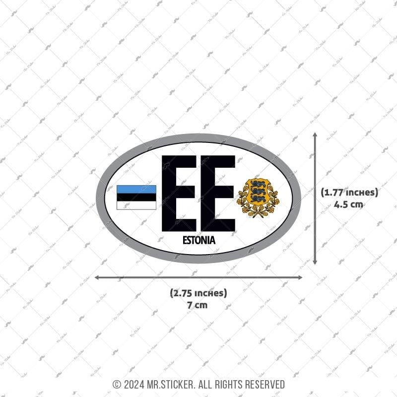 CSE55 Estonya  (EE) Reflektif Ulke Etiketi