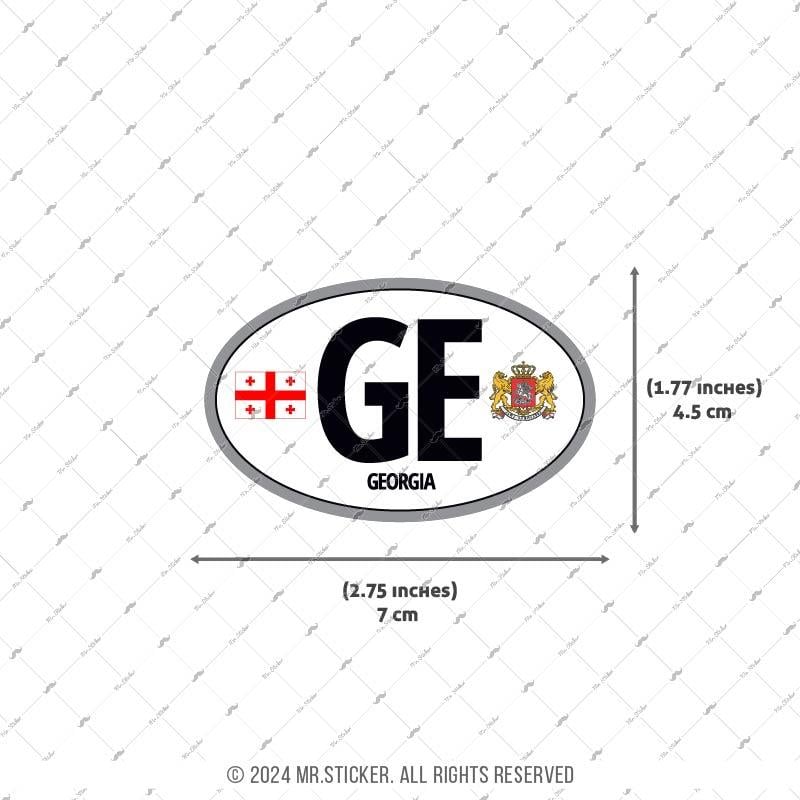 CSE59 Gurcistan (GE) Reflektif Ulke Etiketi