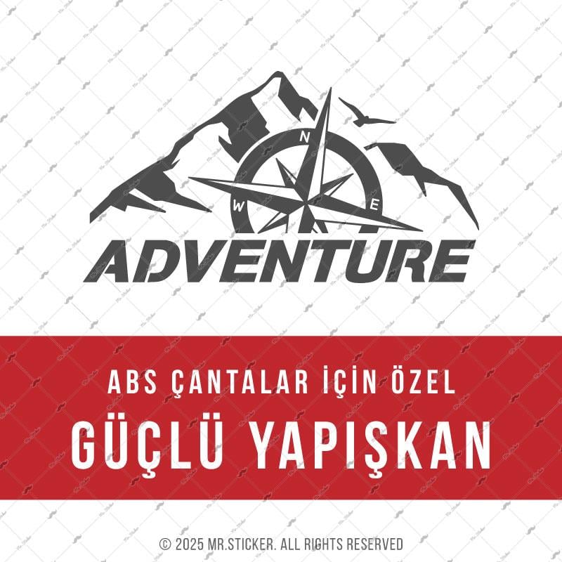 CSE7 Adventure Yazılı Sticker - YÜKSEK YAPIŞKANLI