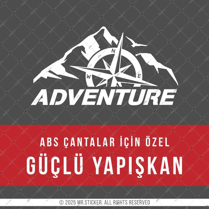 CSE7 Adventure Yazılı Sticker - YÜKSEK YAPIŞKANLI