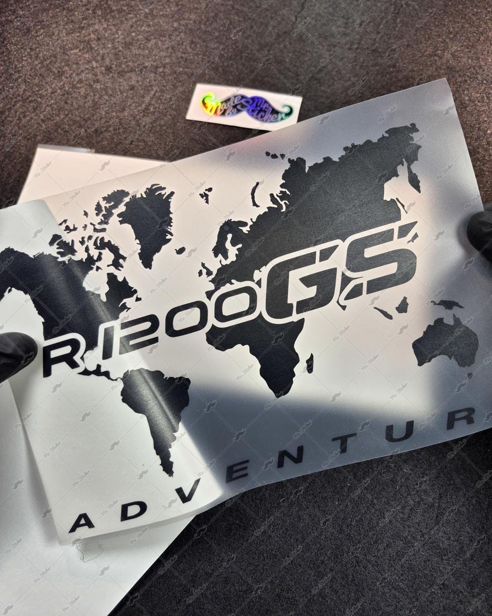 CSE8 GS1200 Detayli Dunya Haritasi Desen Sticker - Renk Seçenekli