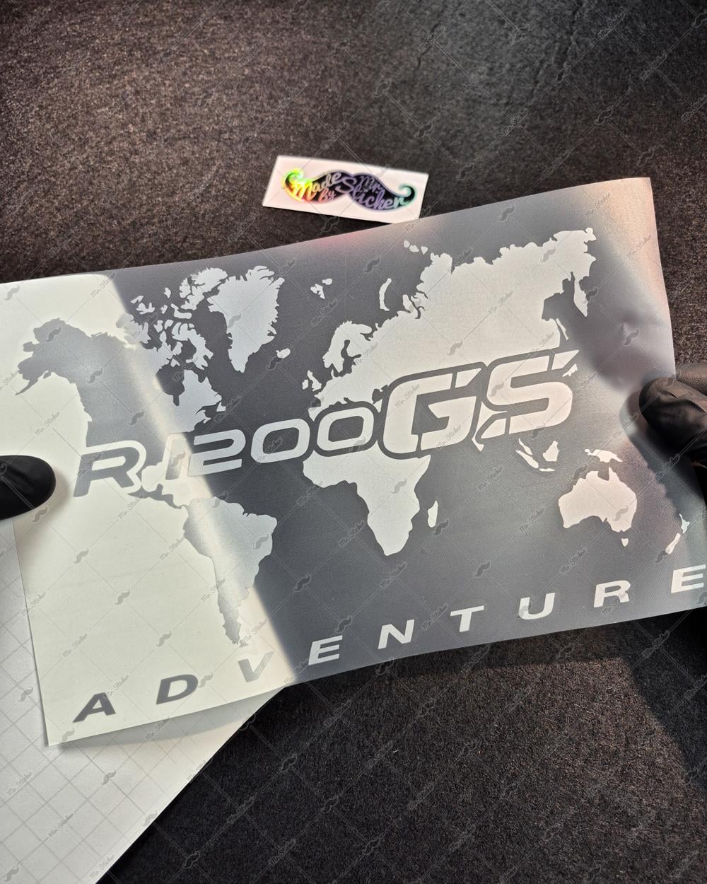 CSE8 GS1200 Detayli Dunya Haritasi Desen Sticker - Renk Seçenekli