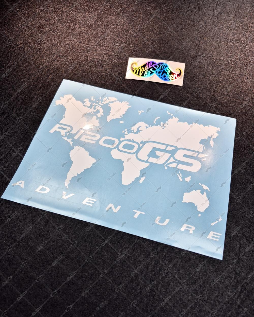 CSE8 GS1200 Detayli Dunya Haritasi Desen Sticker - YÜKSEK YAPIŞKANLI
