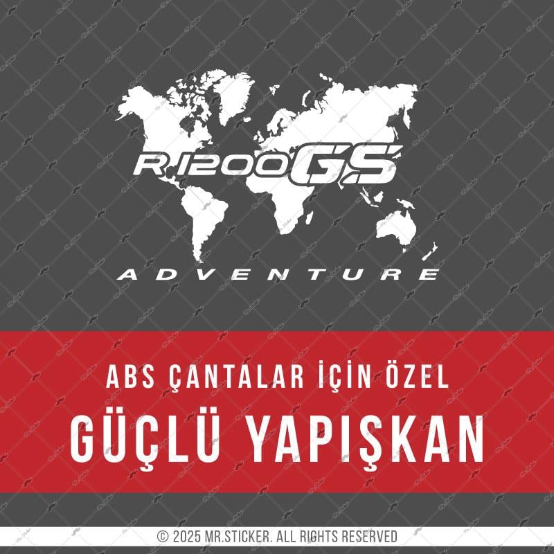 CSE8 GS1200 Detayli Dunya Haritasi Desen Sticker - YÜKSEK YAPIŞKANLI