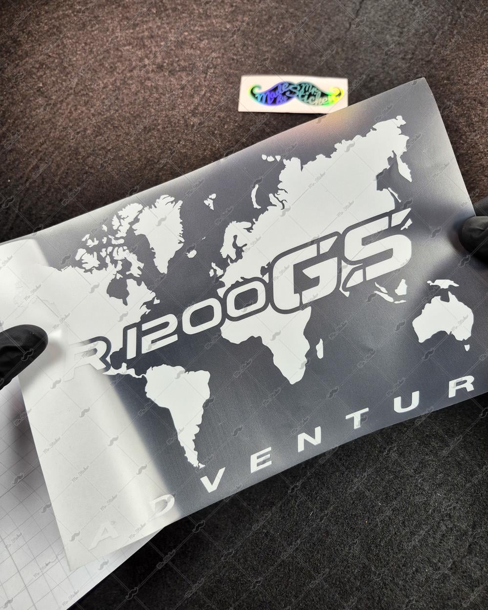 CSE8 GS1200 Detayli Dunya Haritasi Desen Sticker - Renk Seçenekli