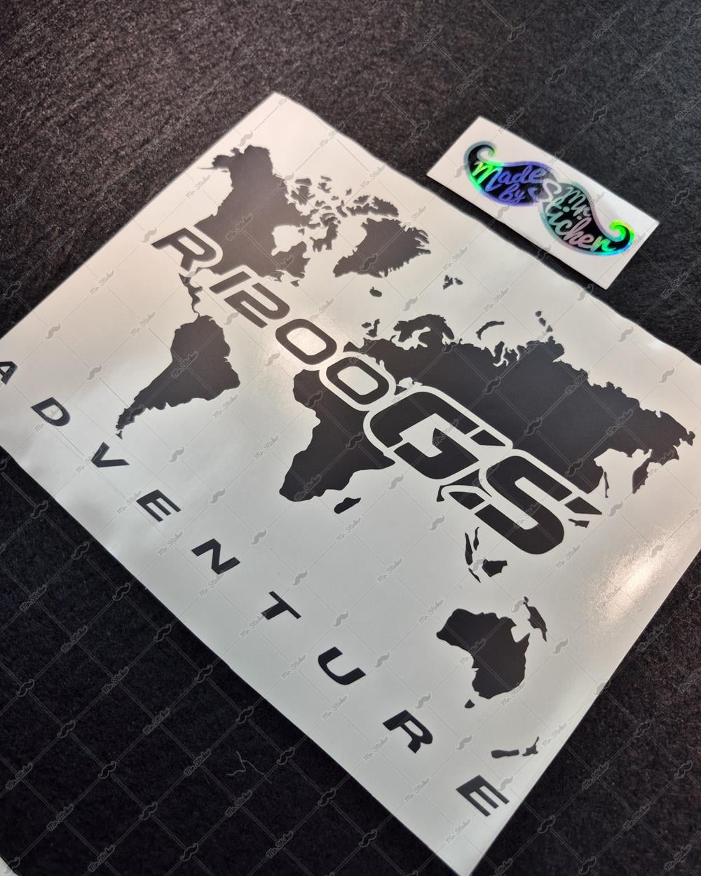 CSE8 GS1200 Detayli Dunya Haritasi Desen Sticker - Renk Seçenekli