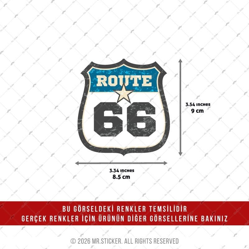 CSFT22 Renk Değiştiren Seri Route 66 Etiketi