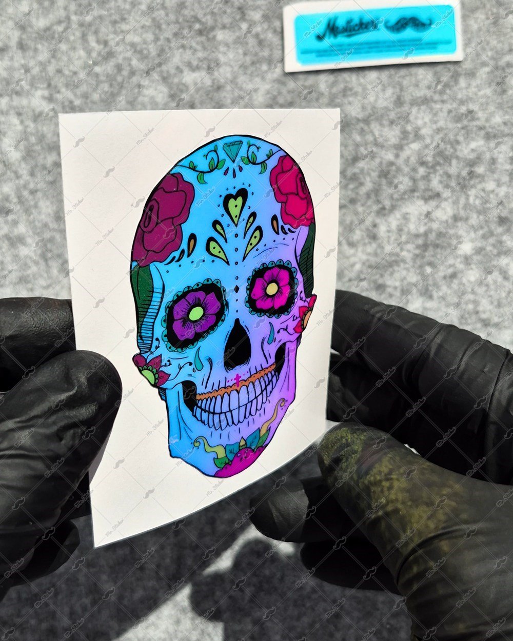 CSFT26 Renk Değiştiren Seri Sugar Skull Kurukafa Etiketi