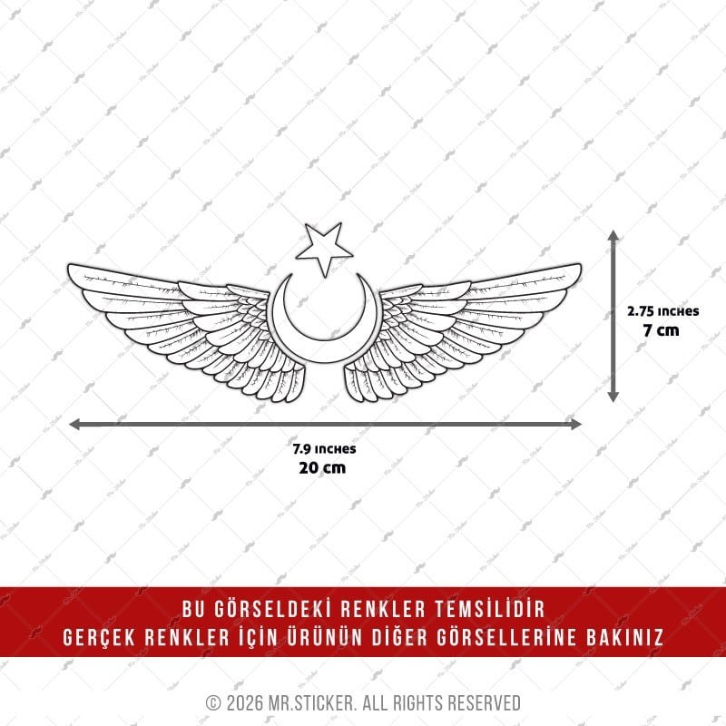 CSFT3 Renk Değiştiren Seri Kanatli Ay Yildiz Etiketi