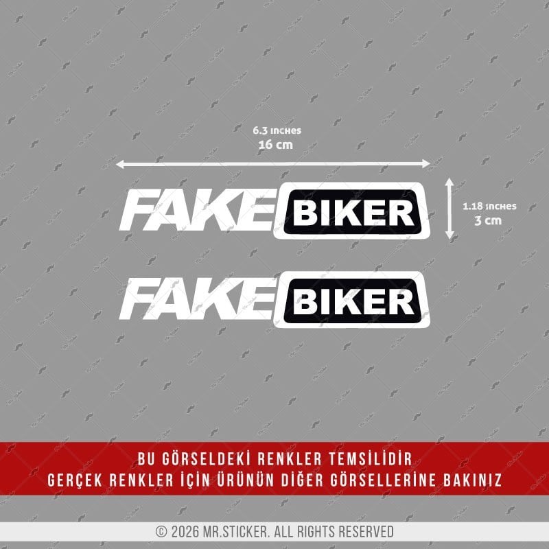 CSFT45 Renk Değiştiren Seri Fake Biker Etiketi 2li Set
