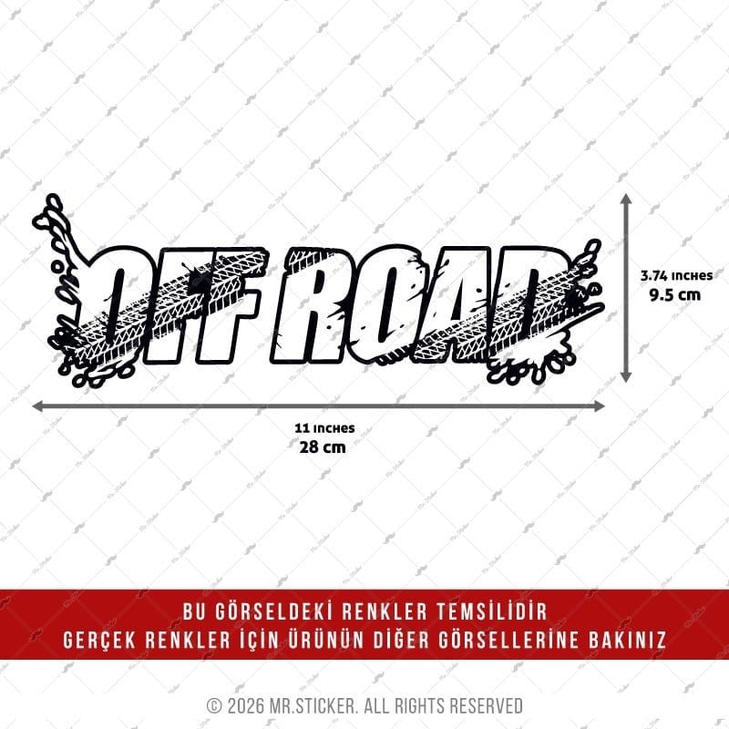 CSFT49 Renk Değiştiren Seri Lastik Izi Efektli Off Road Yazisi