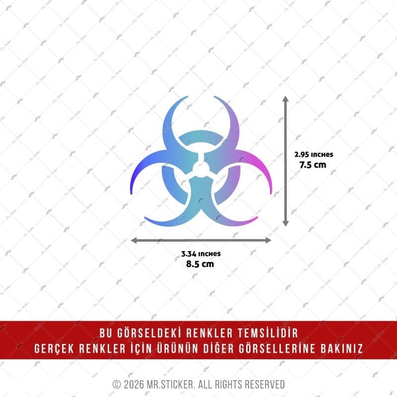 CSFT62 Renk Değiştiren Seri Biyolojik Tehlike Simgesi Etiketi