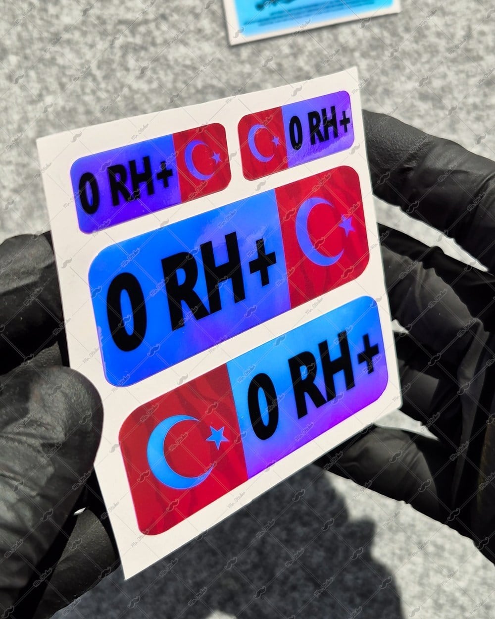 CSFTBT02 0 Rh Pozitif (+) Kan Grubu Etiket Seti Renk Değiştiren Seri