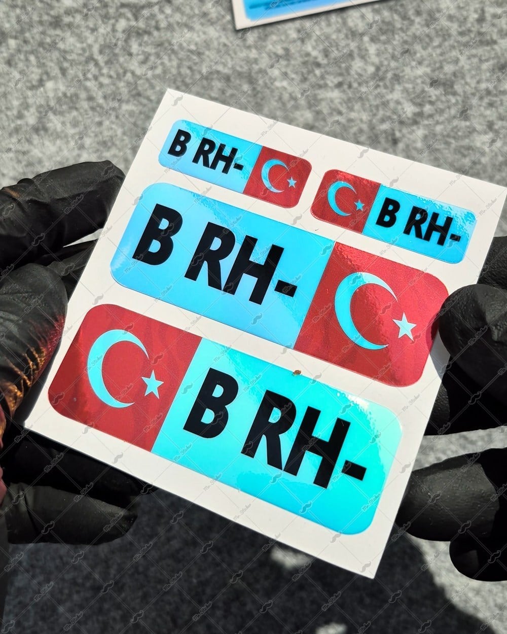 CSFTBT06 B Rh Negatif (-) Kan Grubu Etiket Seti Renk Değiştiren Seri