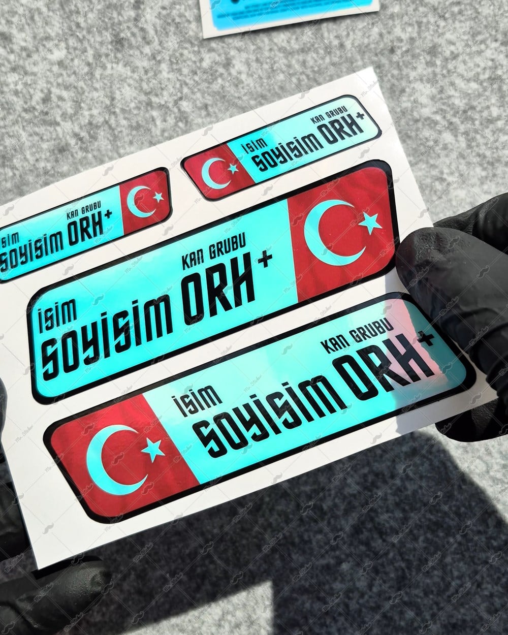 CSFTBT09 İsme Özel Kan Grubu Etiket Seti - Renk Değiştiren Seri
