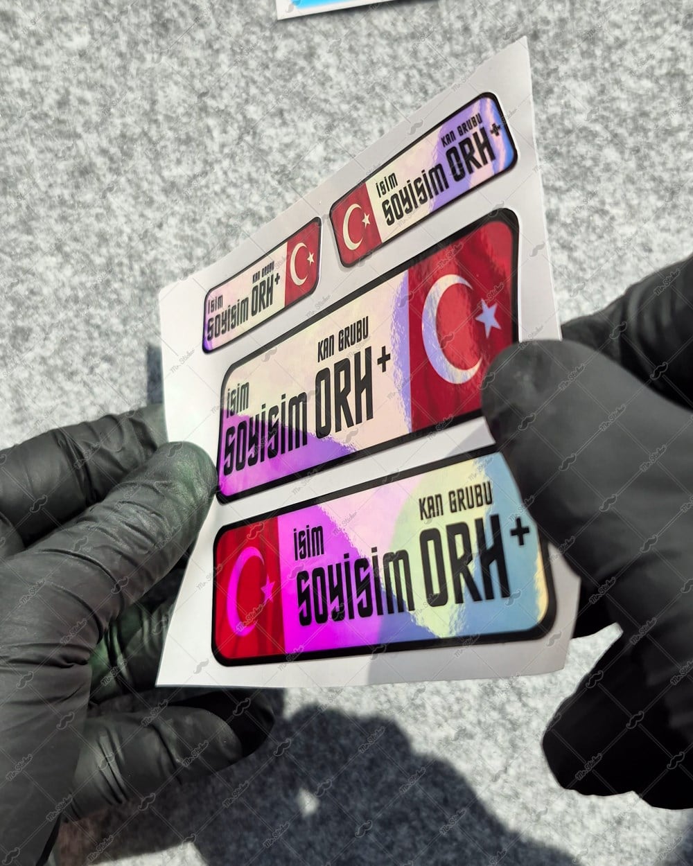 CSFTBT09 İsme Özel Kan Grubu Etiket Seti - Renk Değiştiren Seri