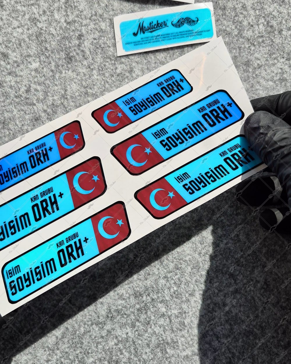 CSFTBT09 İsme Özel Kan Grubu Etiket Seti - Renk Değiştiren Seri