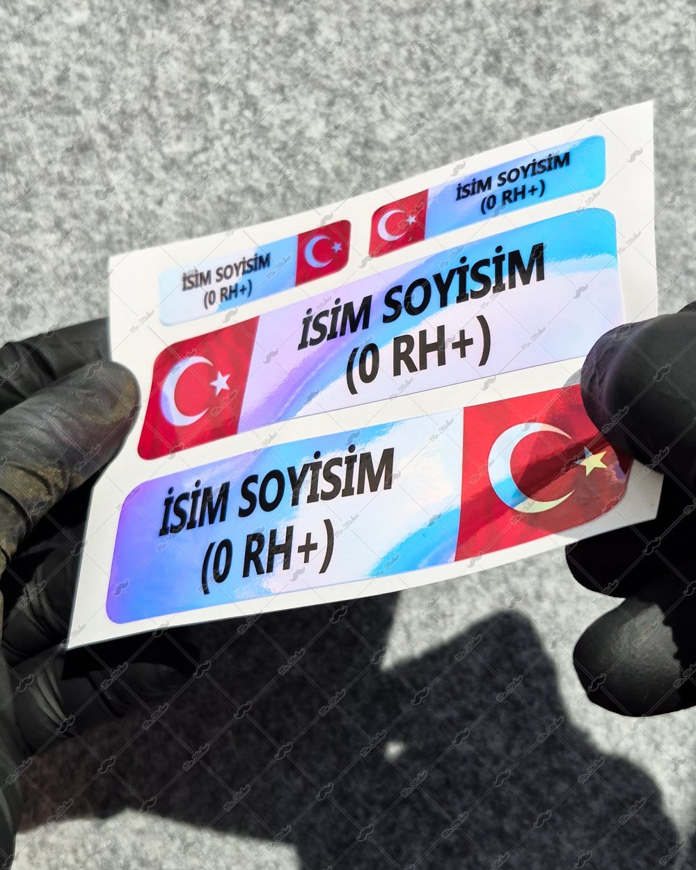 CSFTBT10 Isme Ozel Kan Grubu Etiket Seti - Renk Değiştiren Seri