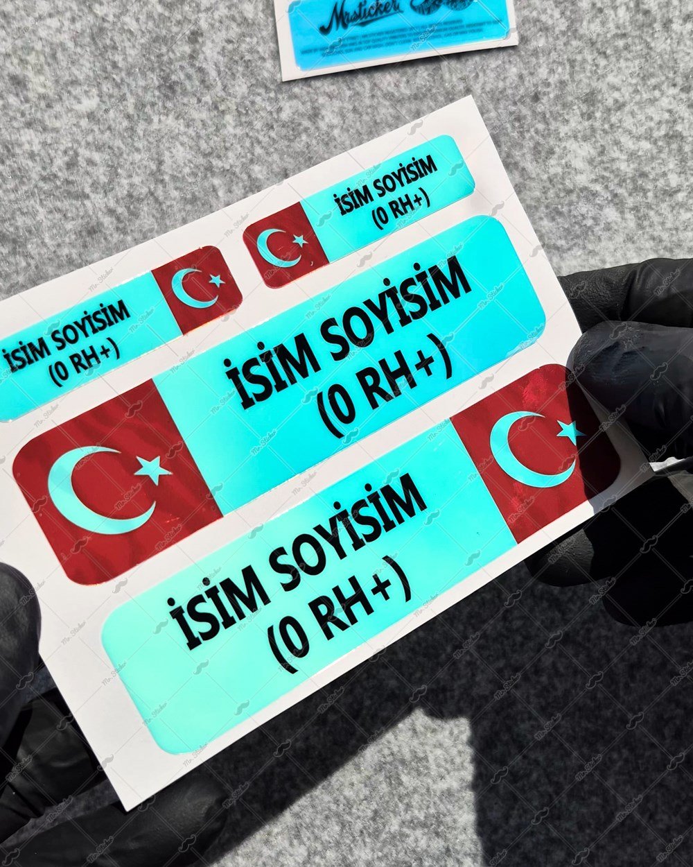 CSFTBT10 Isme Ozel Kan Grubu Etiket Seti - Renk Değiştiren Seri