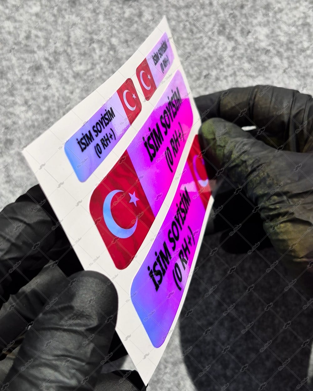 CSFTBT10 Isme Ozel Kan Grubu Etiket Seti - Renk Değiştiren Seri