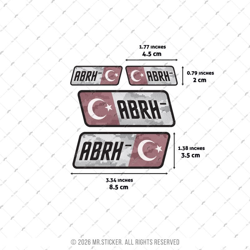 CSFTBT18 AB Rh Negatif (-) Kan Grubu Etiket Seti Renk Değiştiren Seri