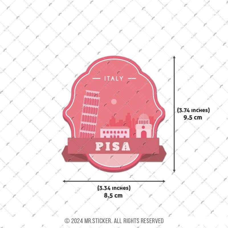 CST23 Pisa Kulesi Italya Etiketi