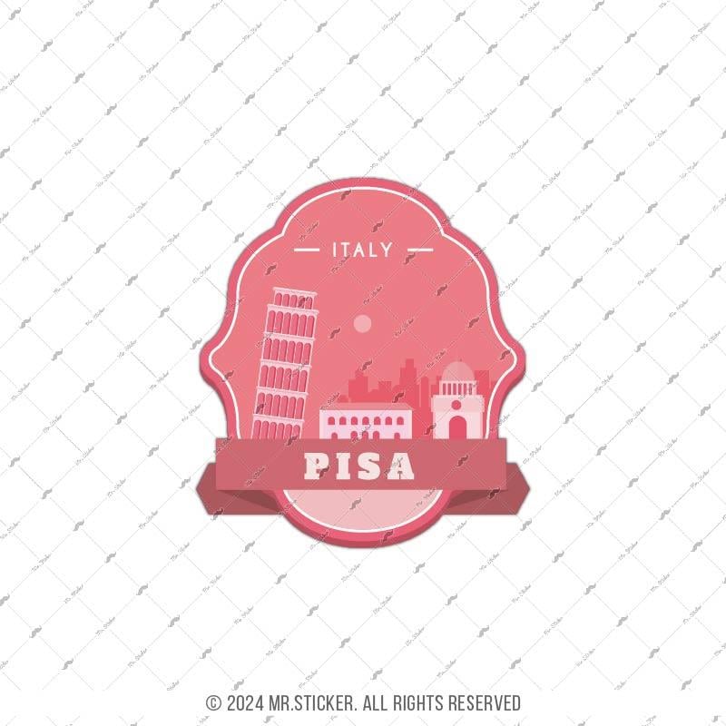 CST23 Pisa Kulesi Italya Etiketi