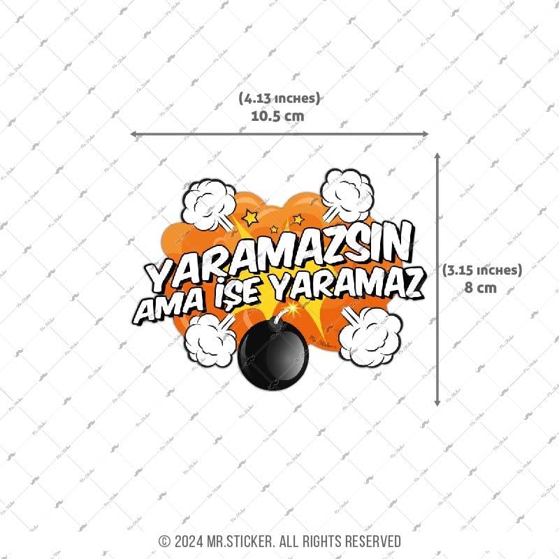ESP6 Ise Yaramazsin Yazili Cizgi Roman Efekti Etiketi