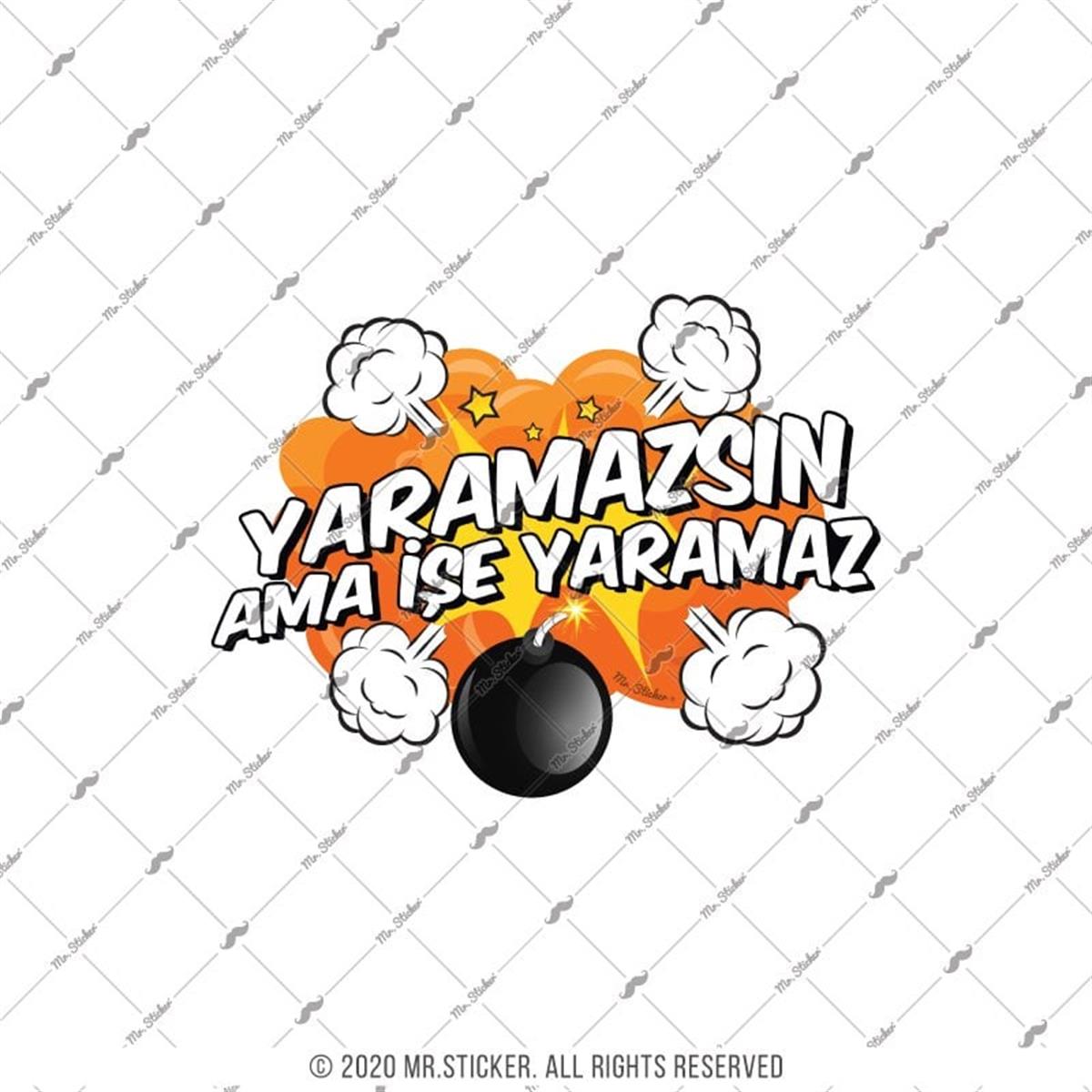 ESP6 Ise Yaramazsin Yazili Cizgi Roman Efekti Etiketi