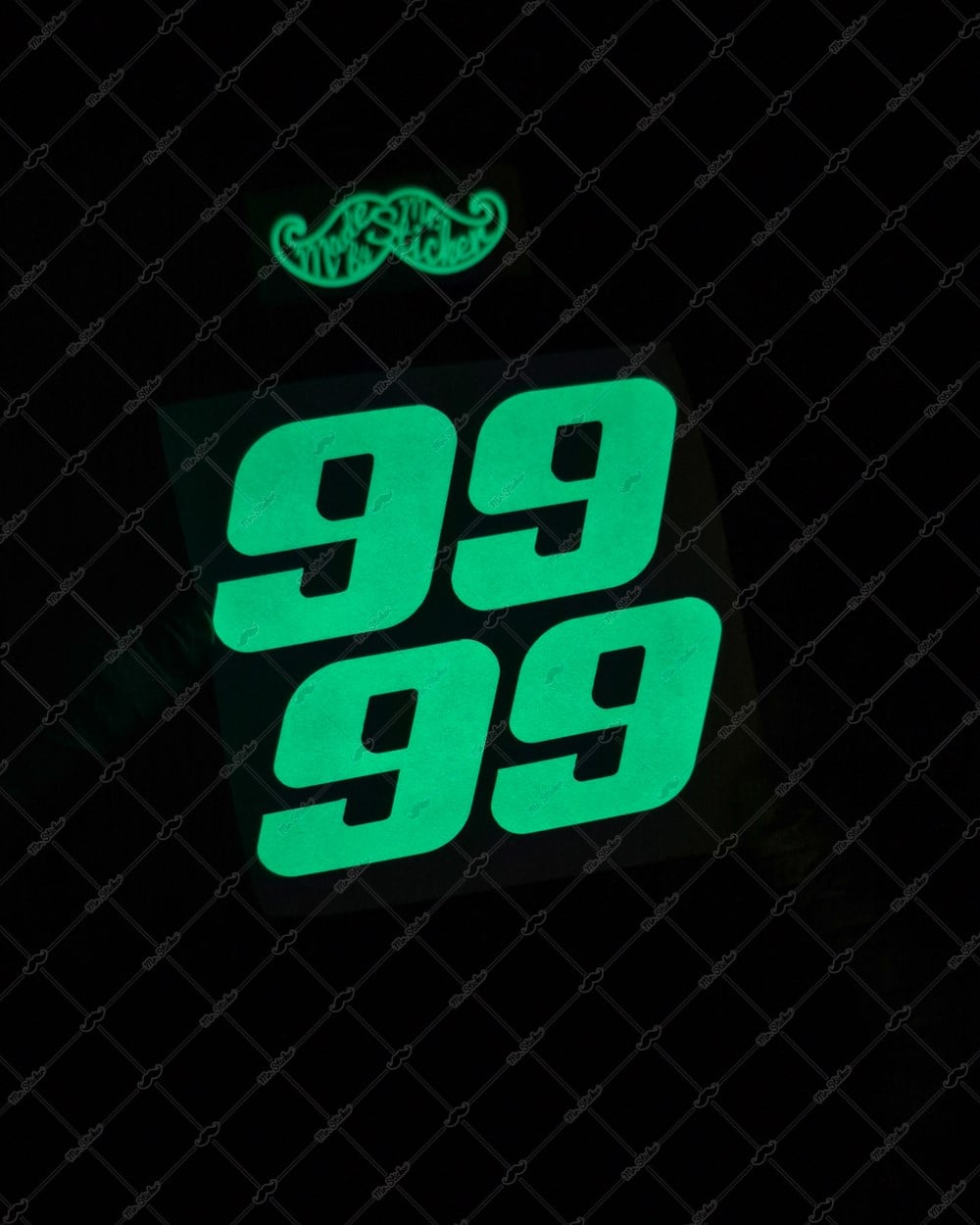 GIDW2 Numara Seçenekli Karanlıkta Işıldayan 2li Set Numara Stickerı