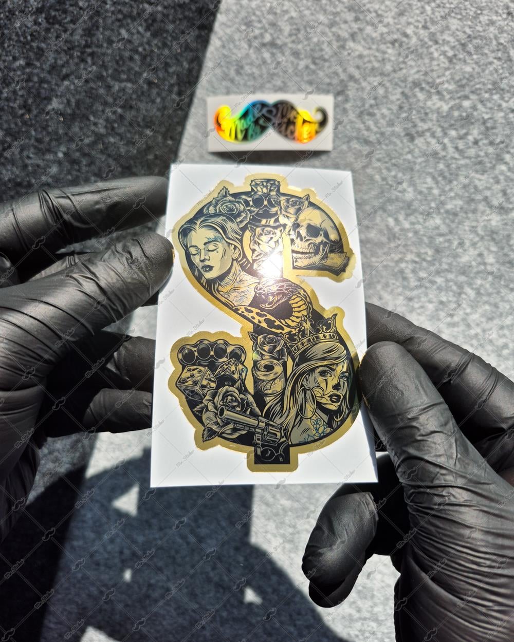 GLD15 Altın Seri Gangsta Motifli Dolar Etiketi